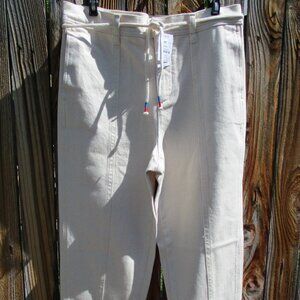 J. Crew Womens Flat Front Straight Leg Casual Pants Cream Size‎ 29 New with Tag